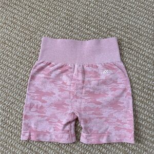 AYBL Pink Camouflage High-Rise Shorts